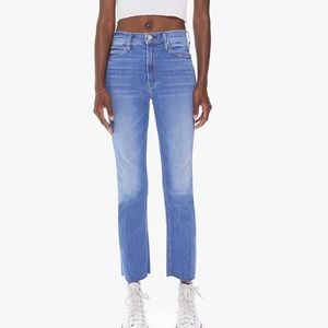 Mother Jeans, The Mid arise Dazzler Ankle Fray